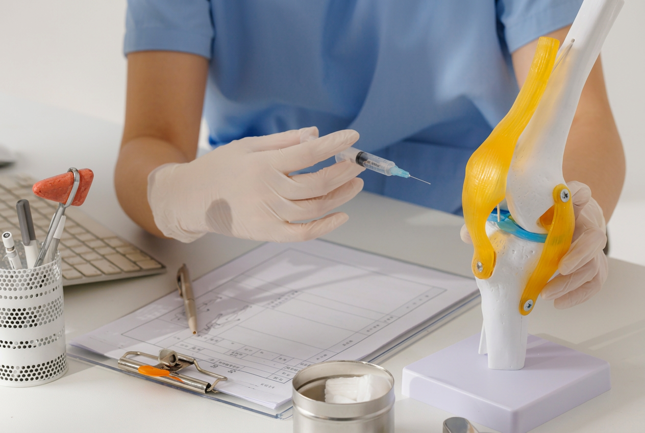 PRP 주사 (자가혈 주사치료) 의료 일러스트
